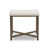 White Marble Top/Antique Brass Base
