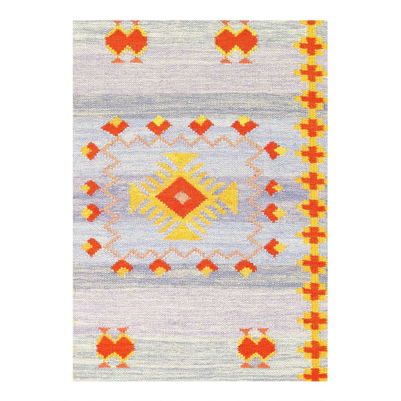 Jerre Oriental Area Rug in Light Blue