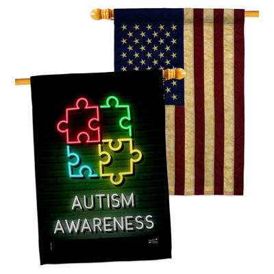 Double Sided 40 in. H x 28 in. W Polyester House Flag
