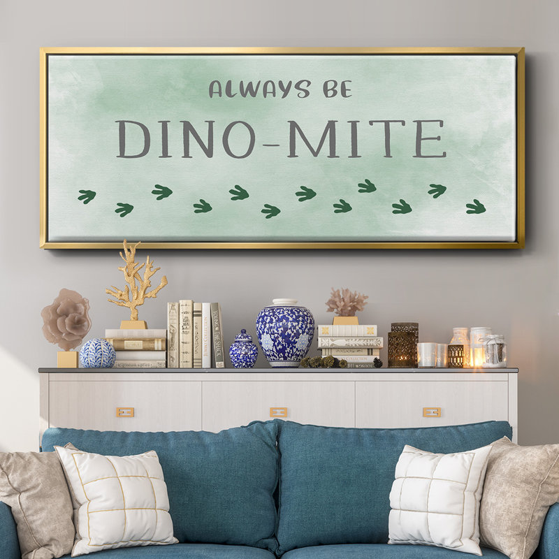 Dinomite- Framed Canvas, 24" H x 60" W