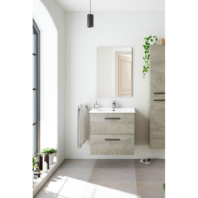 Diron 60cm Single Bathroom Vanity Base Only in Oak