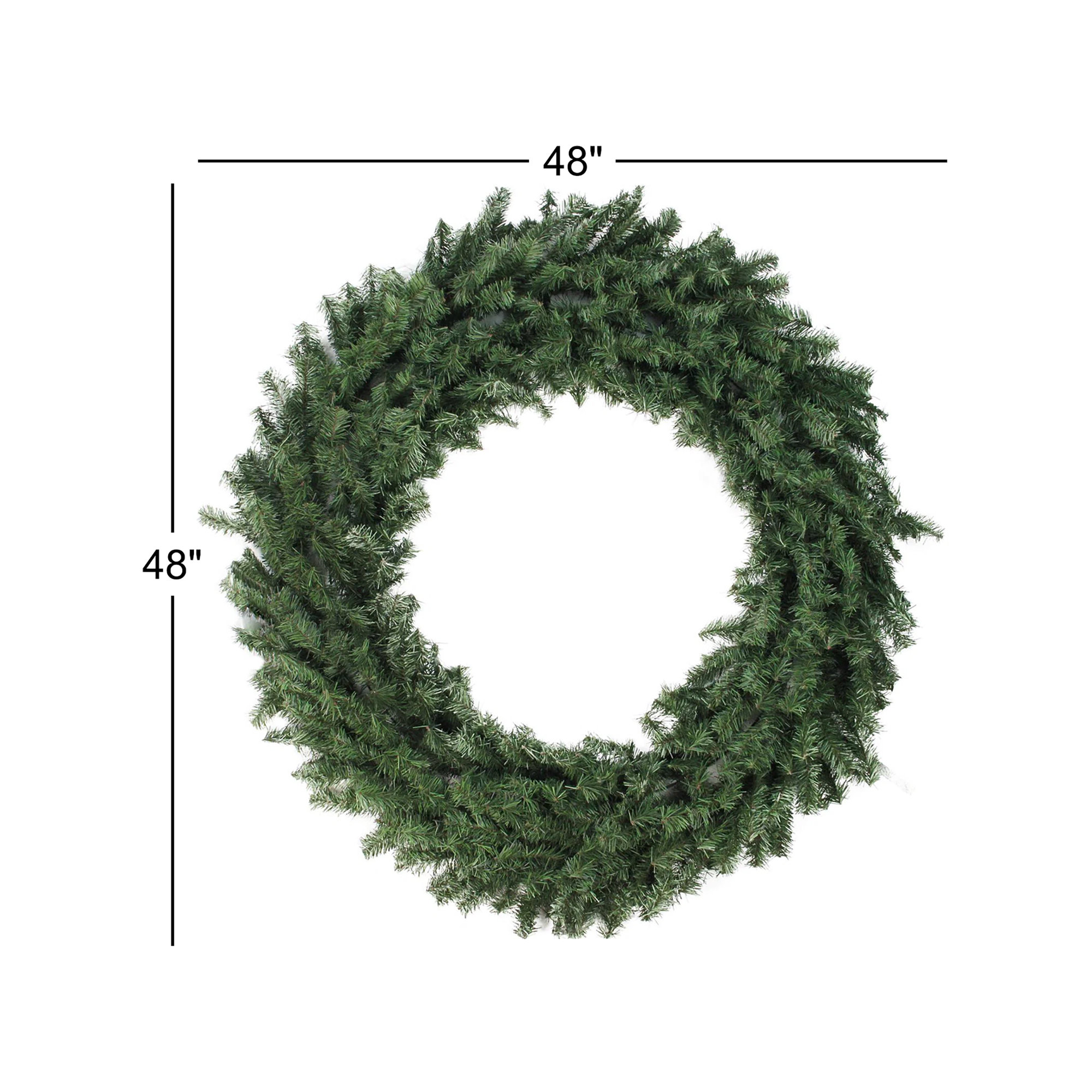 Canadian Canadian Pine Artificial Christmas Wreath, 48" W x 48" H x 6" D, Green