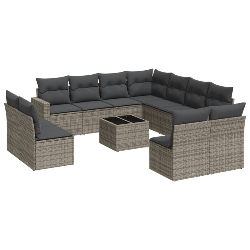 Grand canapé modulaire en rotin PE Vidaxl