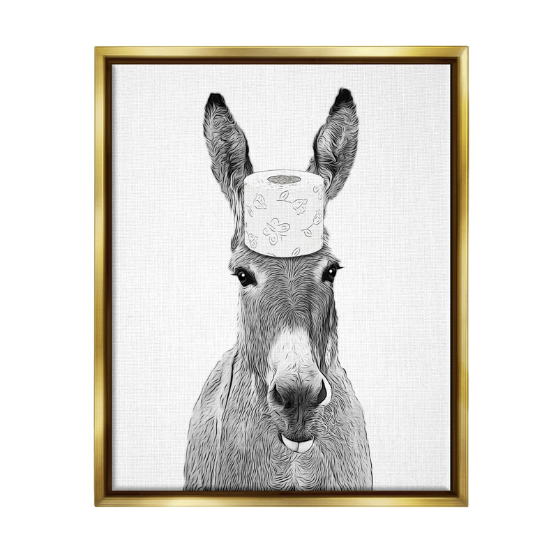 Impression sur toile «Donkey» par Annalisa Latella, H 21 po x l 17 po x P 1,7 po, Or