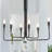 6 - Light Wrought Iron Dimmable Chandelier