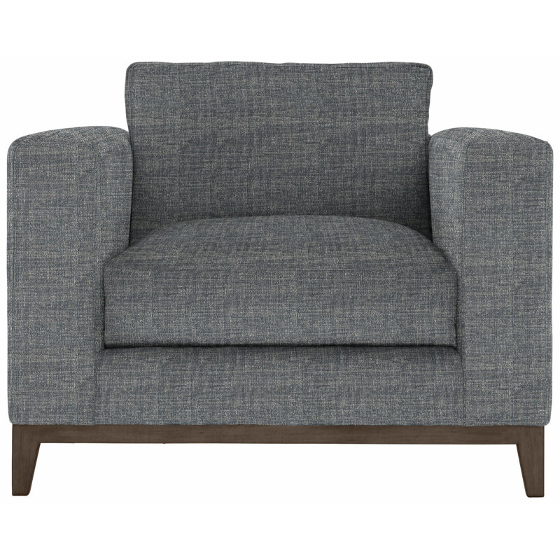 Noel 40" Wide Armchair, Dark Gray Chenille 5533-011, Aged Gray