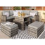 Debbagh Square 9 - Person 89cm Lift-up Long Dining Set-1224373834
