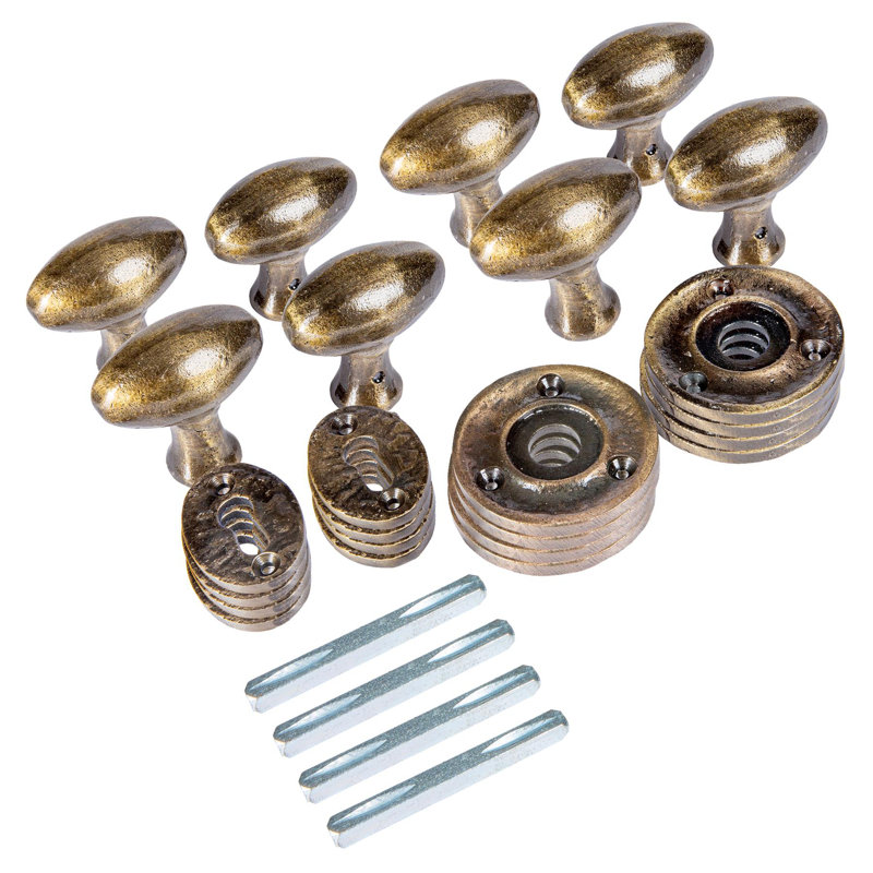 Hammer & Tongs - Oval Rim & Mortice Door Knob - W60mm - Brass