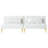 Convertible Bed In White With Warm And Cuddly Fabric Gleaming Gold Metal Legs - Versatile For Any Space, Easy Assembly, Relax Unwind Cozy Glinting , Installation, Comfort-1770534723