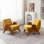 Fauteuil en bois massif de chenille l 27,5 po Kyajah