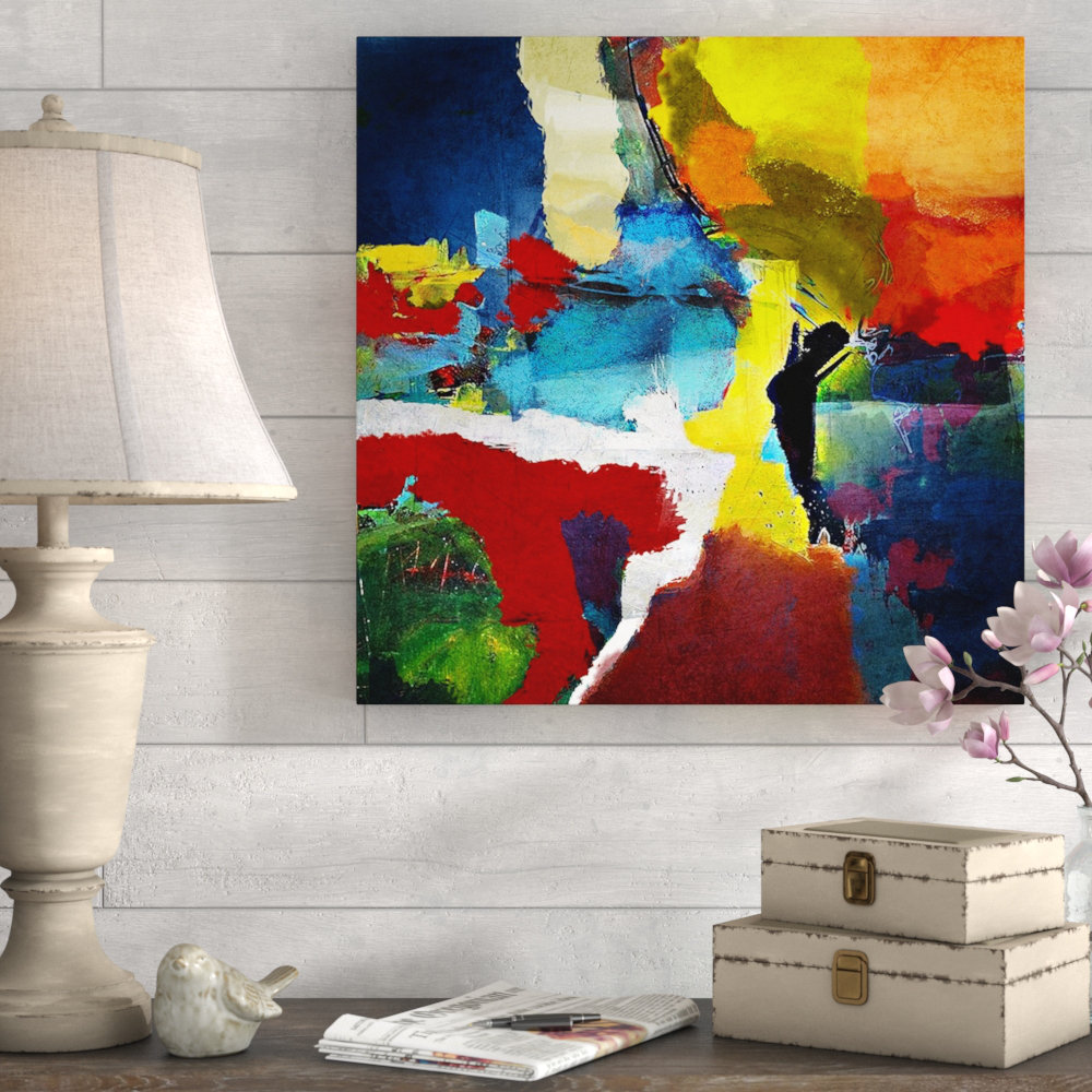 'Abstract' Graphic Art on Canvas Wrought Studio™