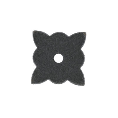 Plaque arrière à bouton rosette
