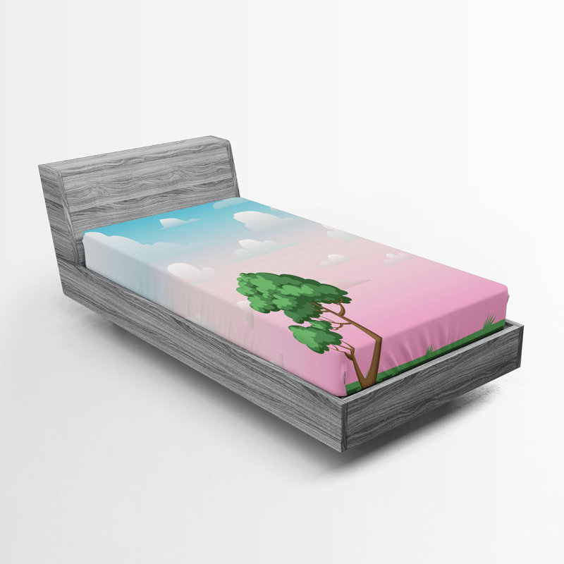 Multicolore Ambesonne, Twin Fitted Sheet