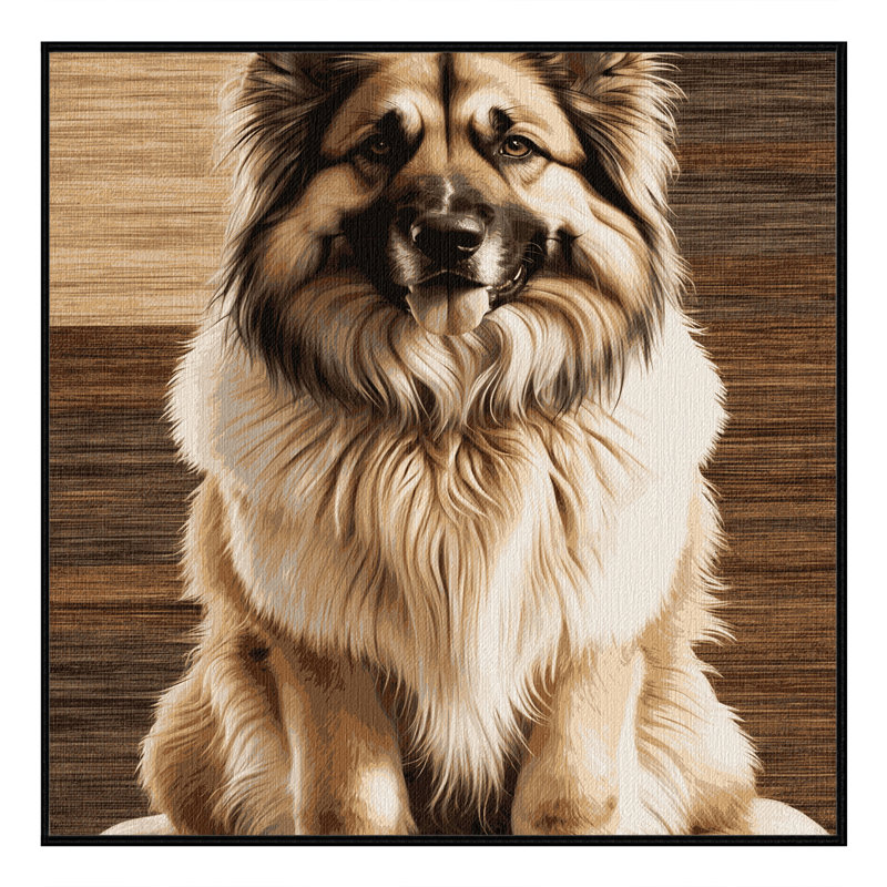  Tapis lavable pour chien de berger de race blanche, Rectangulaire 2 pi x 3 pi