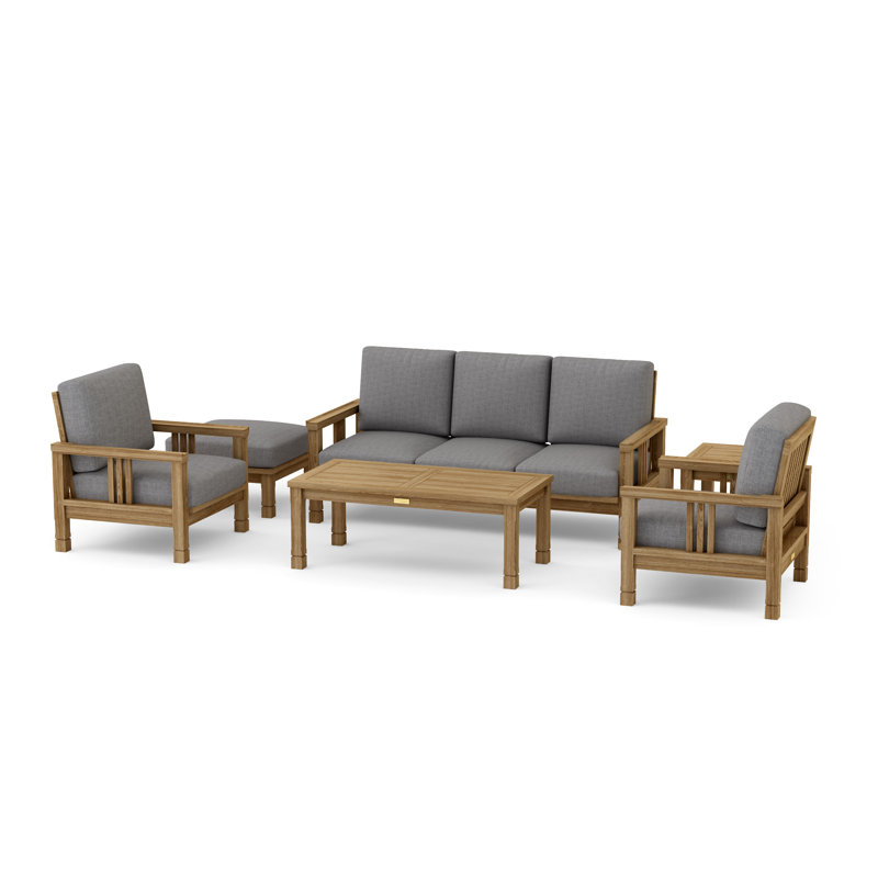 South Bay Outdoor 6 - Piece Teak Conversation Set