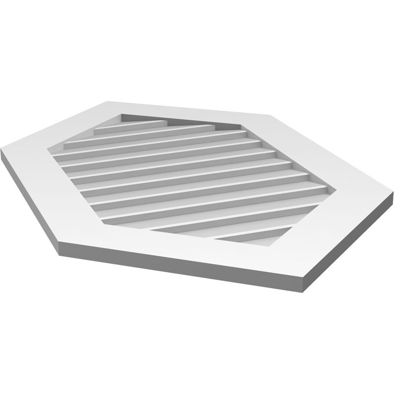 Ventilé vertical à pignon vertical en uréthane 10/12, H 1 po x l 24 po x L 40 po