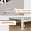  Table de chevet, petite commode 2 tiroirs Boutique, table de chevet légère et portable pour chambre d'enfant, placard, dortoir, gris cendré-765927902-771587928