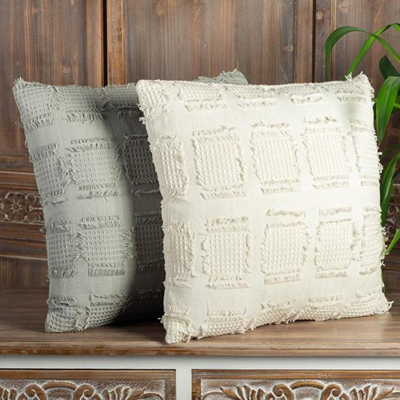 Coussin 18 po x 18 po, Crème, crème