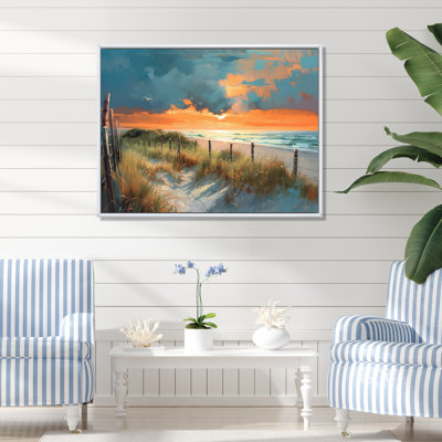 Pathway To Beach Sunset sur toile