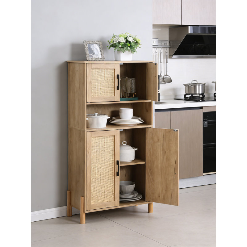 Mid-century Modern 4-door Storage Cabinet