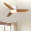 Ventilateur de plafond d'intérieur à pales en ABS de 40 po Karlena avec ensemble d'éclairage à DEL à intensité variable et télécommande, 3 températures de couleur, moteur CC réversible à 6 vitesses, minuterie-120275953-112984401