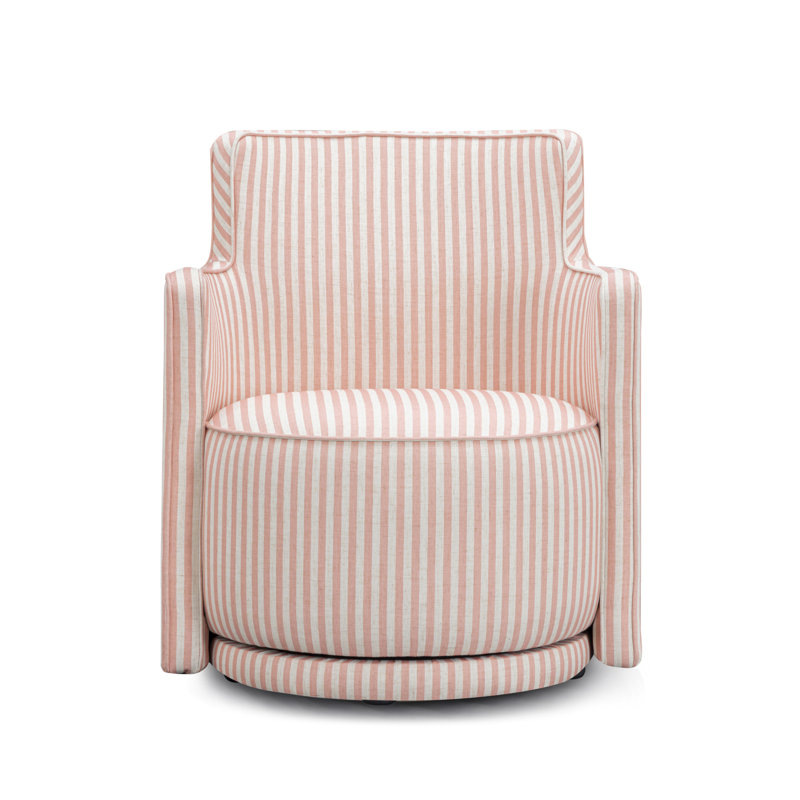 Chaise pivotante rayée rose Passe, Rose
