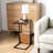 Acacia Wood End C Table with Magazine Holder