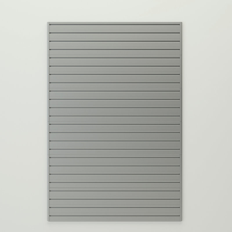 Panneau de démarrage à lattes H 72 po x l 48 po, Argent argent
