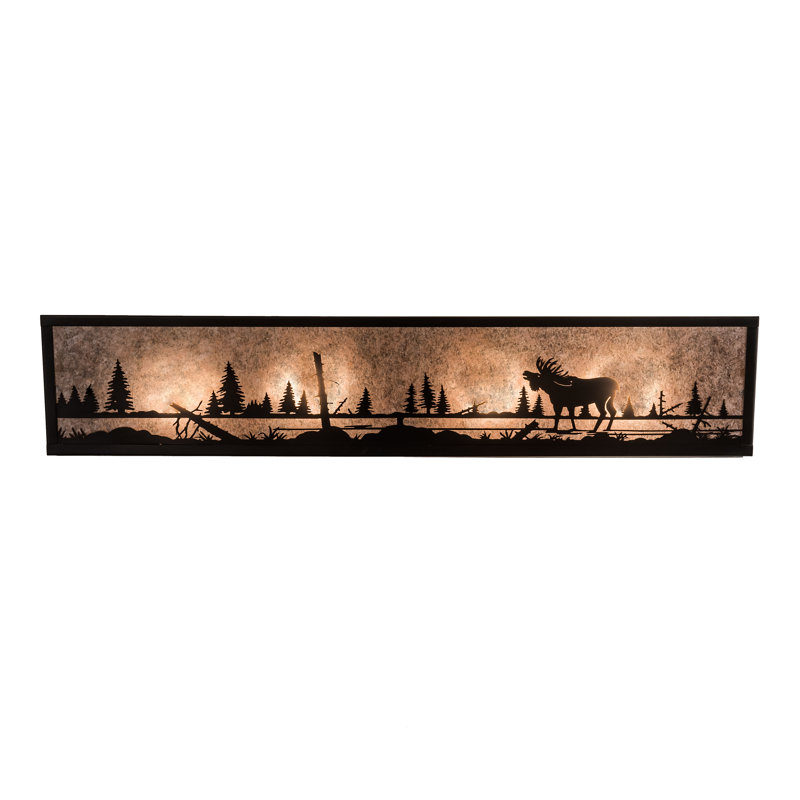 Rustic Lodge 4 - Light Bath Bar, Silver, A19