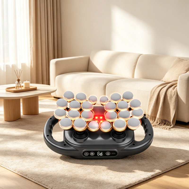 Pistolet de massage à 24 têtes pour tissus profonds, 9 modes et 9 vitesses pour masser les muscles à la main