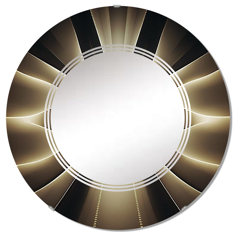 Bosenjack - Miroir mural moderne rond, 32 po x 32 po