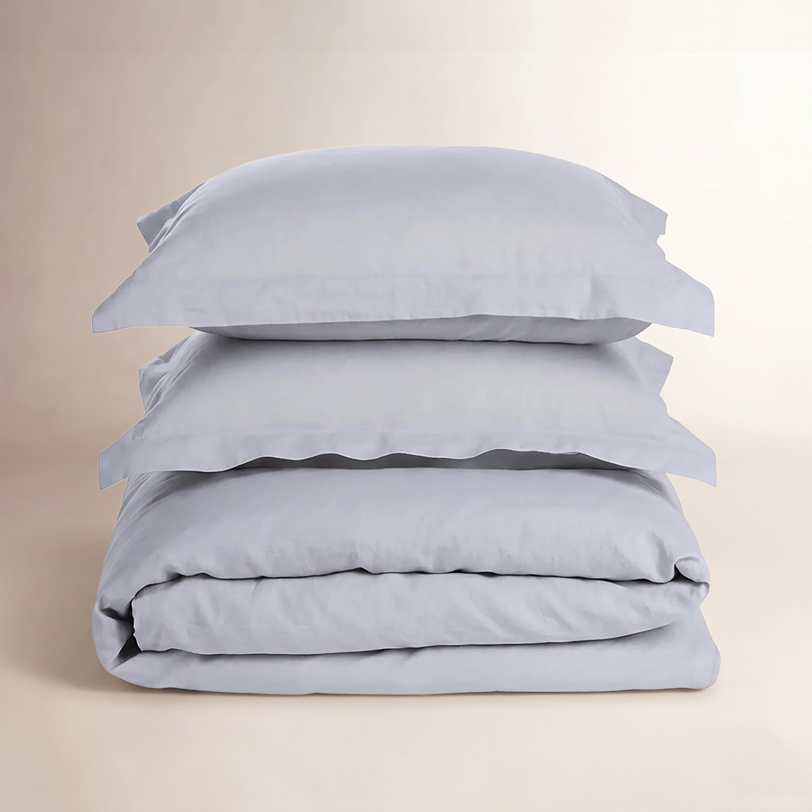 Frazier Linen Duvet Cover Set, Silver Gray, Full/Queen Duvet Cover + 2 Standard Shams