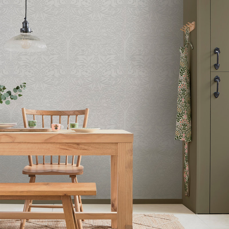 William Morris at Home Brother Rabbit Paintable Wallpaper