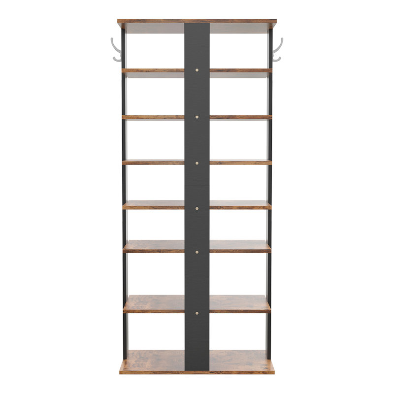 14 Pair Shoe Rack, Brown