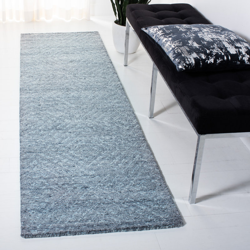 Tapis géométrique abstrait touffeté à la main, Tapis de couloir 2 pi 3 po x 10 pi