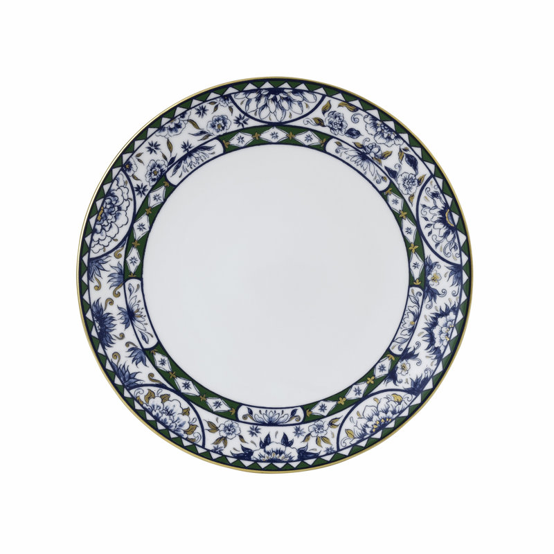 Victor Handmade Bone China Dinner Plate, Blue/Green