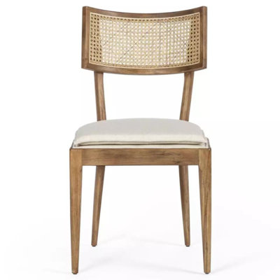 Chaise d'appoint rembourrée de couleur naturelle