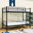 Heavy-Duty Twin Over Twin Metal Bunk Bed With Ladder-904494823