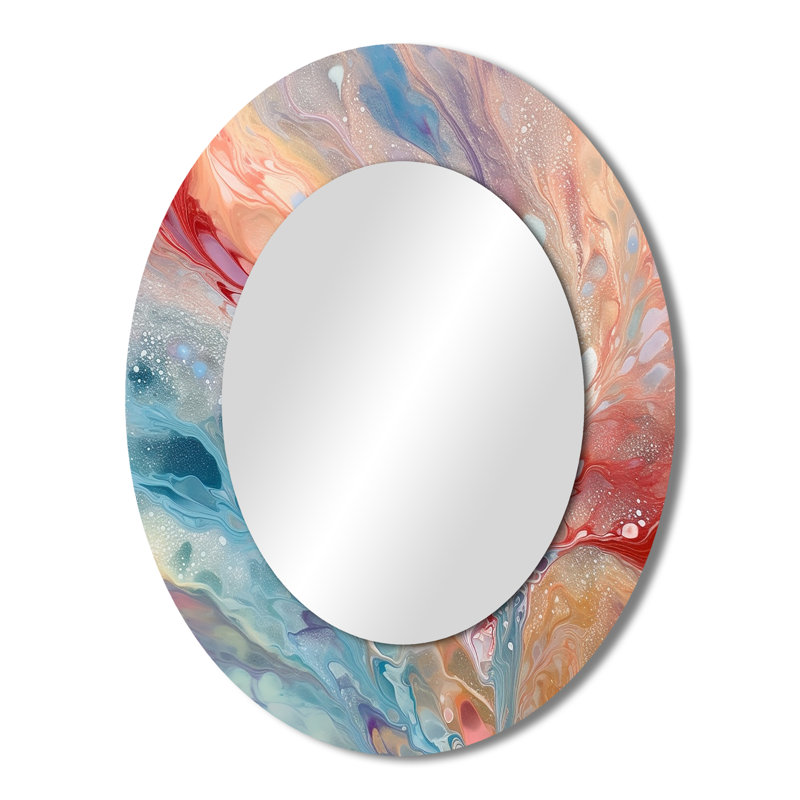 Miroir mural bleu et bleu, 43 po x 33 po