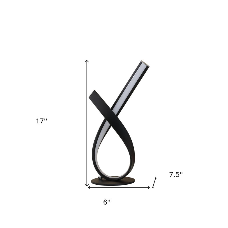 Lampe de table 17 po Aishat, Noir, Non