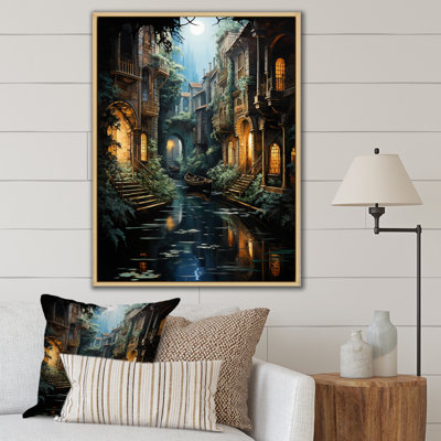 Impression sur toile «Beige Canal»