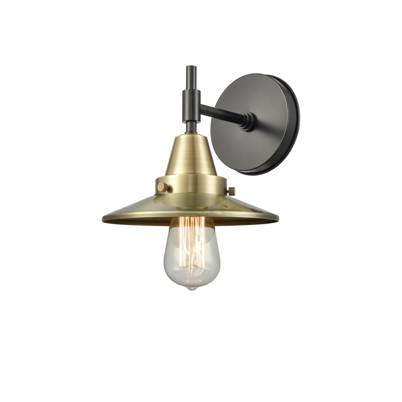 Krysia Steel Armed Sconce, Black Antique Brass, Black Antique Brass
