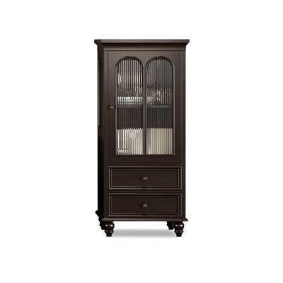 Black-brown Solid Wood Display Cases