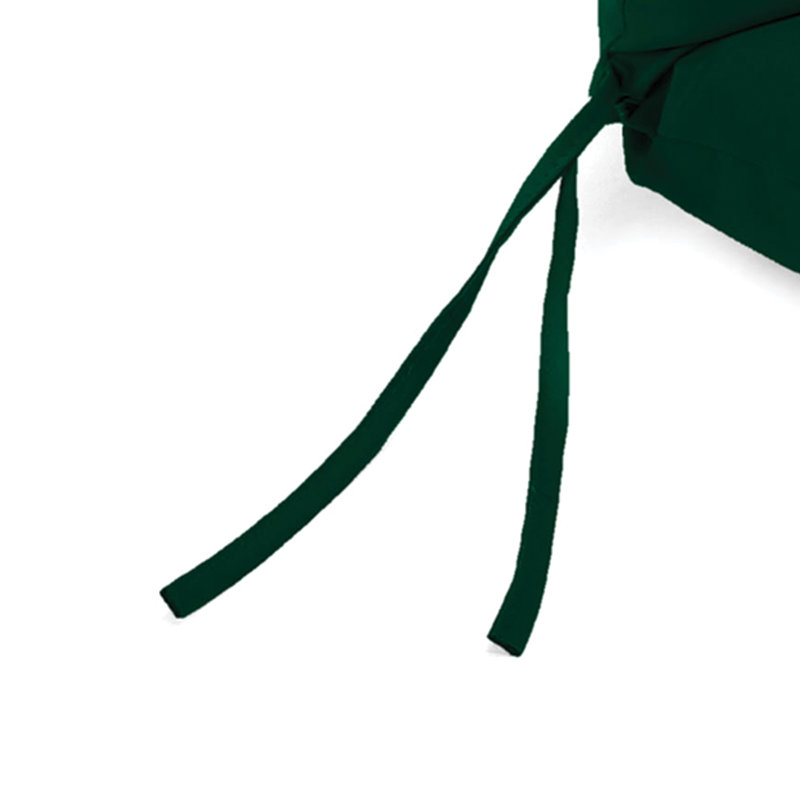 21" x 44" Outdoor Chair Cushion with Ties and Loop, Forest Green