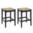 Solid Wood Farmhouse Style Bar Stool With Handwoven Rope Seat-1234366064