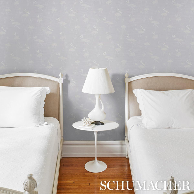 La Libellule Silk Wallpaper, Moonstone