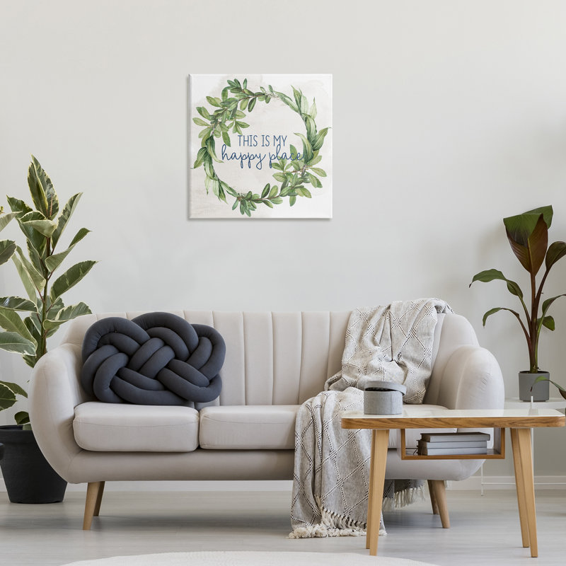«Happy Place Wreath» par Anne Bailey, H 24 po x l 24 po