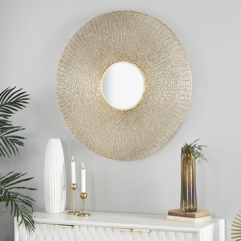 Jacobryan Metal Circle Wall Mirror