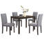 Table de salle à manger Meul, plateau rectangulaire de 43 pouces, pieds en bois gris-brun