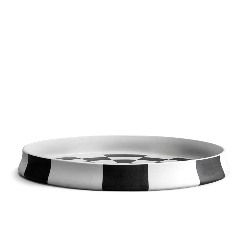 Damier Porcelain China Platter
